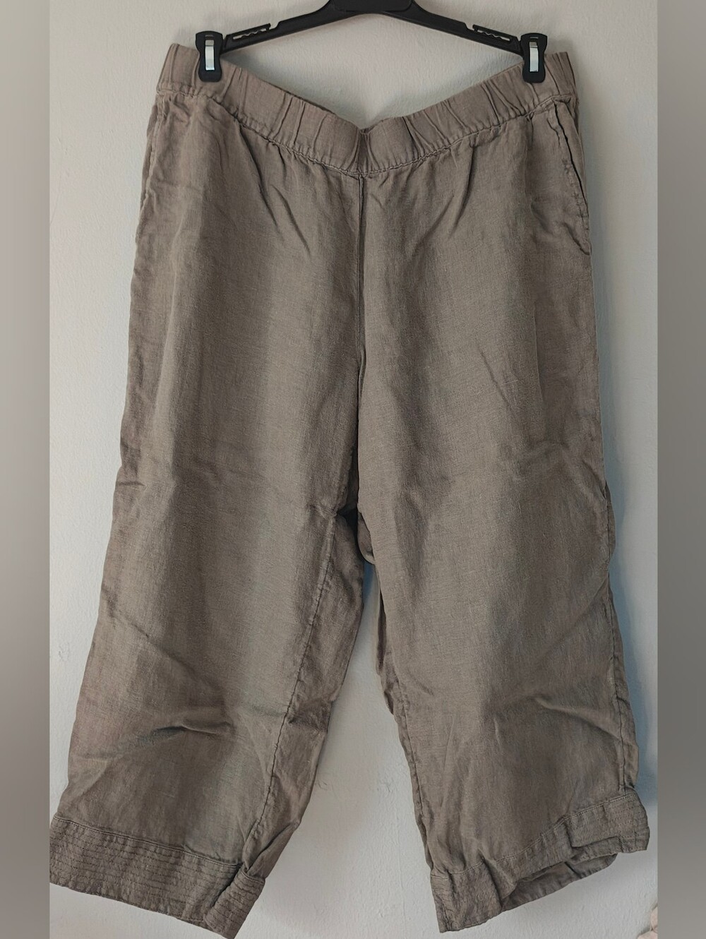 J. Jill Purejill Linen Capri Pants Size Women's XL Petite-Green